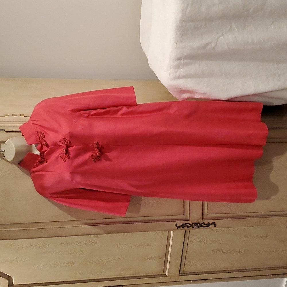 Barbie - Vintage silk midi light jacket with side slit pockets